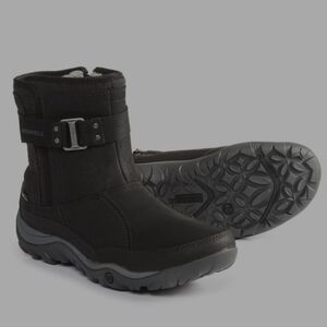 Merrell Women's Murren Strap Boots Winter Shoes Black Size 7